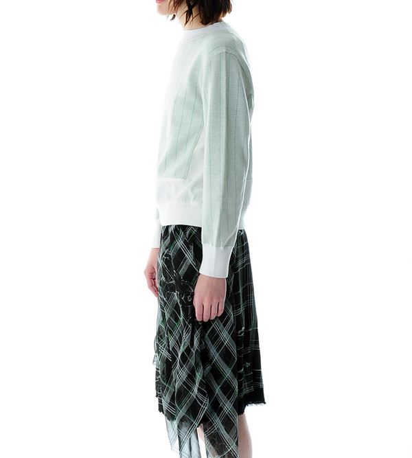 Sacai Luck Pinstriped Off-White Pullover Sacai Luck Pinstriped Off-White Pullover