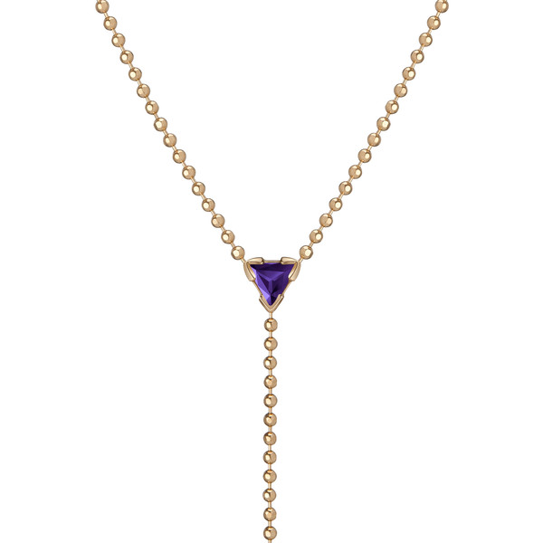 Shahla Karimi 14K Gold Birthstone "Y" Lariat Necklace Shahla Karimi 14K Gold Birthstone "Y" Lariat Necklace