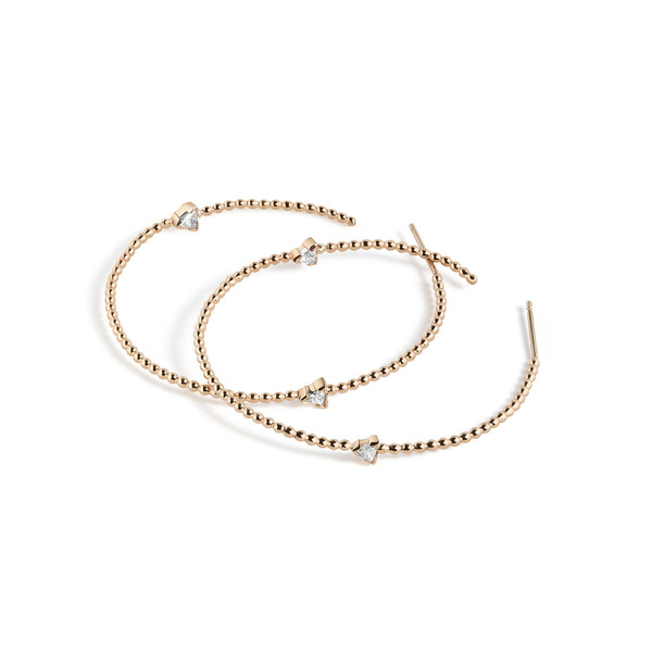 Shahla Karimi 14K Gold Birthstone Hoop Earrings Shahla Karimi 14K Gold Birthstone Hoop Earrings