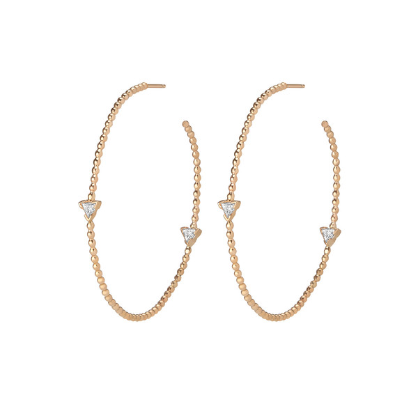 Shahla Karimi 14K Gold Birthstone Hoop Earrings Shahla Karimi 14K Gold Birthstone Hoop Earrings