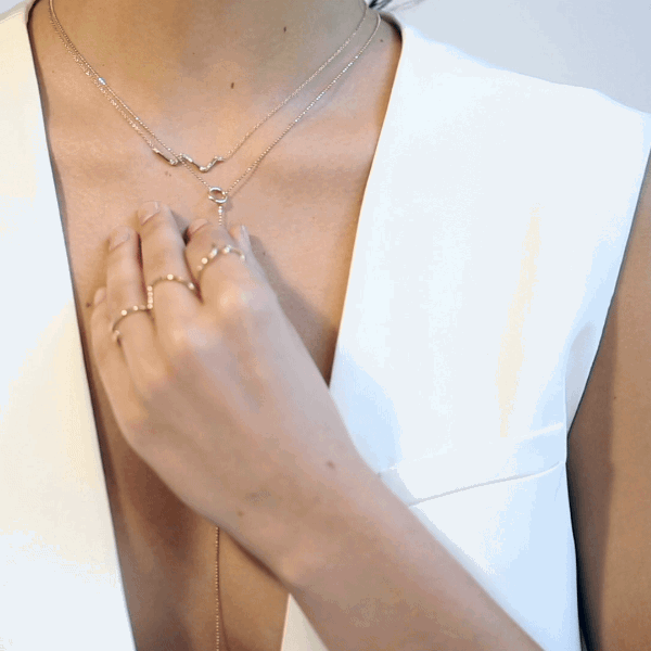 Shahla Karimi 14K Gold Subway Lariat - Central Park to City Hall Shahla Karimi 14K Gold Subway Lariat - Central Park to City Hall