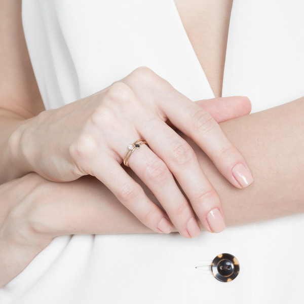 Shahla Karimi 14K Gold Subway Ring - Local Stop Shahla Karimi 14K Gold Subway Ring - Local Stop