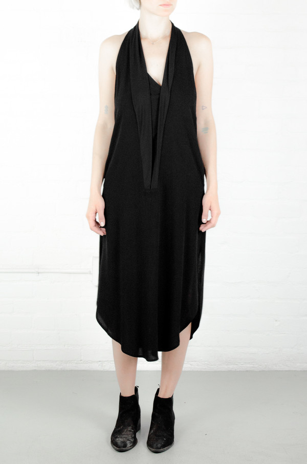 Assembly New York Assembly Black Crepe Shawl Dress Assembly New York Assembly Black Crepe Shawl Dress