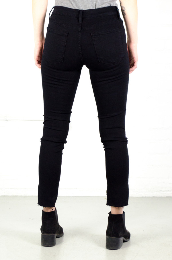 FRAME Denim FRAME 'Le Skinny' Raw Stagger in Film - Noir FRAME Denim FRAME 'Le Skinny' Raw Stagger in Film - Noir