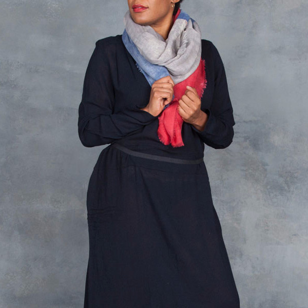 InouiToosh French Blue and Red Flag Scarf InouiToosh French Blue and Red Flag Scarf