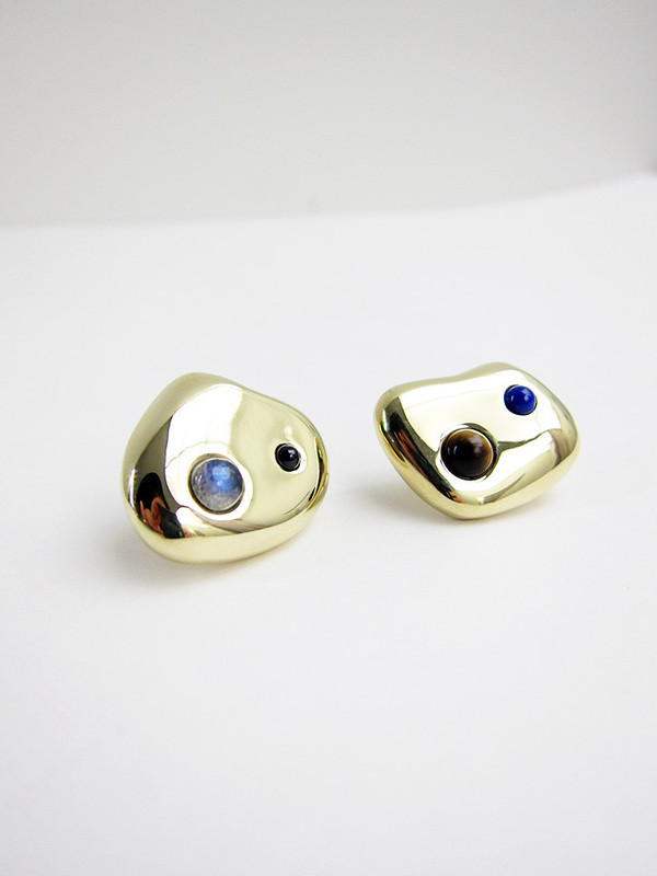 Leigh Miller Multistone Pebble Earrings Leigh Miller Multistone Pebble Earrings