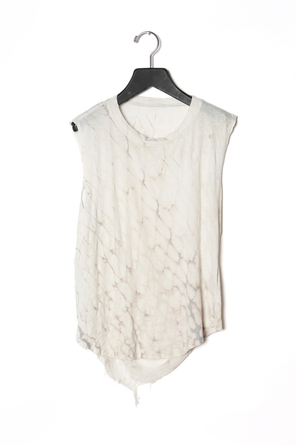 Raquel Allegra Solid Shredded Back Muscle Tee Raquel Allegra Solid Shredded Back Muscle Tee
