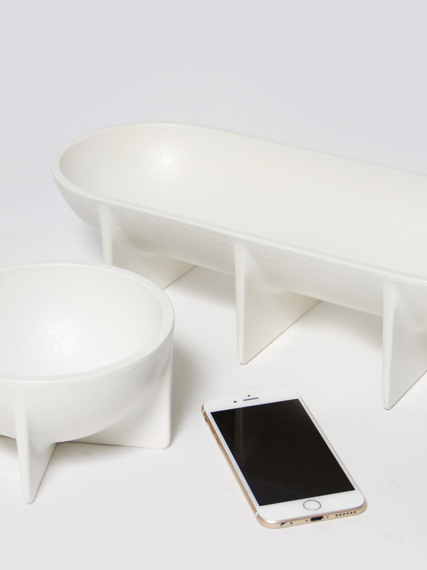 Fort Standard Small Standing Bowl White Fort Standard Small Standing Bowl White