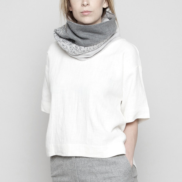 7115 by Szeki Gradient Ring Scarf - Beige + Gray 7115 by Szeki Gradient Ring Scarf - Beige + Gray
