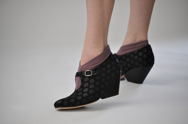 The Palatines Shoes inesco mary jane w sculpted heel - black dot suede The Palatines Shoes inesco mary jane w sculpted heel - black dot suede