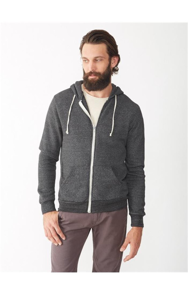 Men's Alternative Apparel Rocky Eco-Fleece Zip Hoodie Men's Alternative Apparel Rocky Eco-Fleece Zip Hoodie