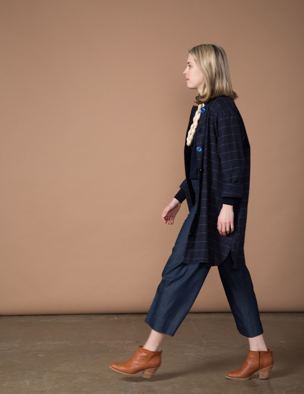 SBJ Austin Stacey Dress - Navy Japanese Woven SBJ Austin Stacey Dress - Navy Japanese Woven