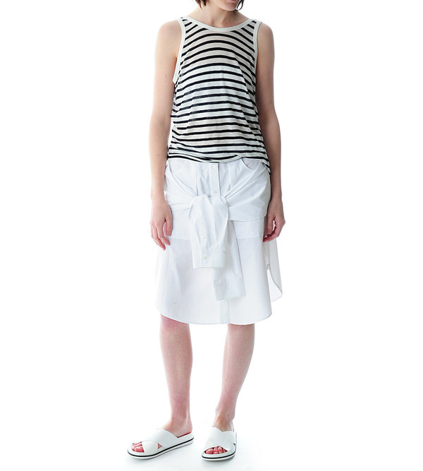 T By Alexander Wang Stripe Rayon Linen Tank T By Alexander Wang Stripe Rayon Linen Tank