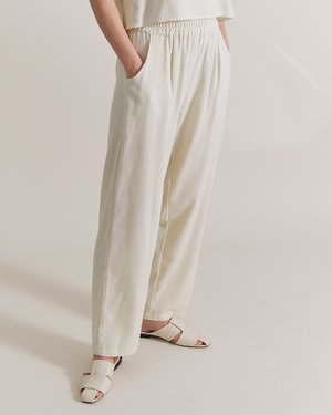 Maria Morgana hera raw silk pants - off 