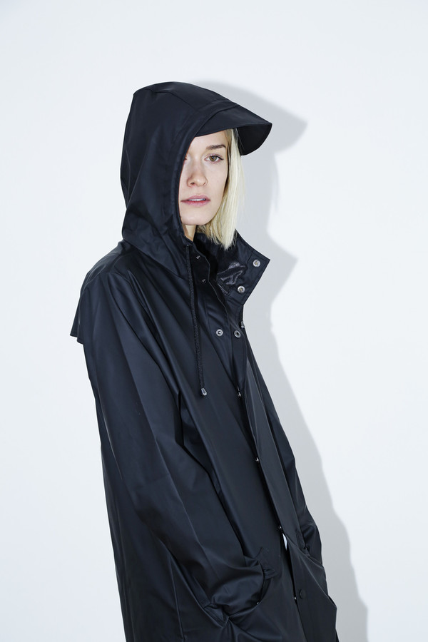 Unisex Rains Hooded Rain Long Jacket Unisex Rains Hooded Rain Long Jacket