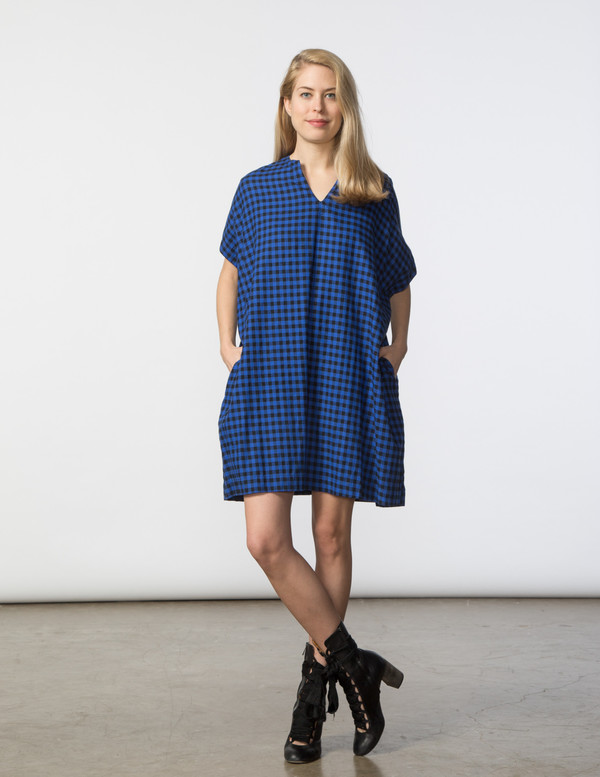 SBJ Austin Mary Dress in Navy Embroidered SBJ Austin Mary Dress in Navy Embroidered