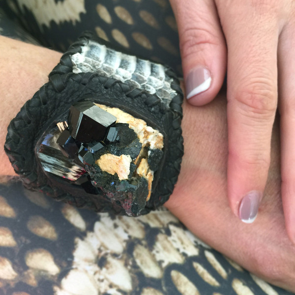 Phoenix Two Moons Cuff: Black Phoenix Two Moons Cuff: Black