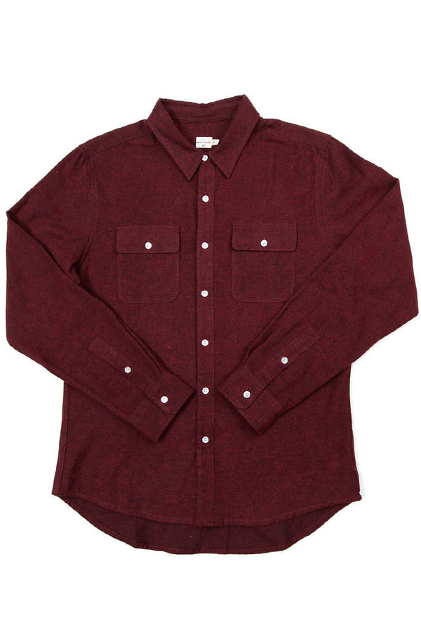 Men's Bridge & Burn Franklin Red Brushed Twill Men's Bridge & Burn Franklin Red Brushed Twill