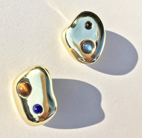 Leigh Miller Multistone Pebble Earrings Leigh Miller Multistone Pebble Earrings