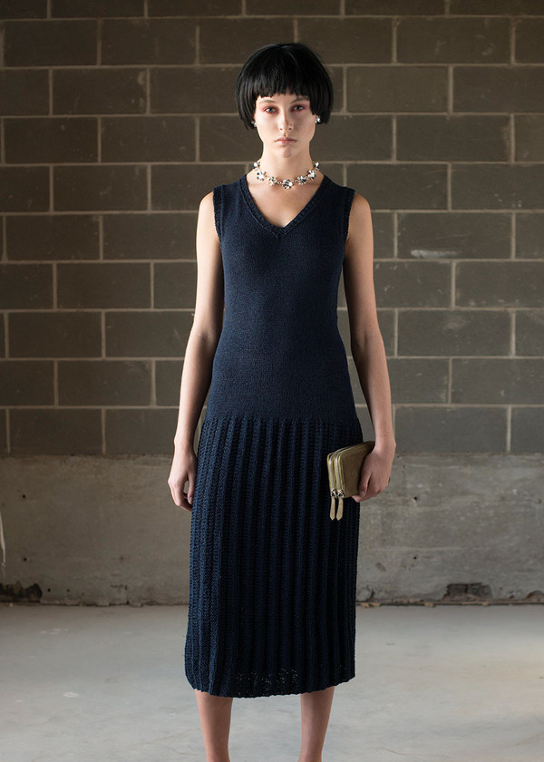 Malorie Urbanovitch Hand Knit Drop Waist Dress Malorie Urbanovitch Hand Knit Drop Waist Dress