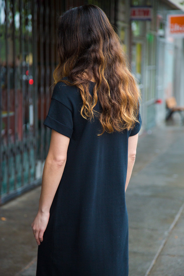 Ali Golden Roll Sleeve T-shirt Dress - Black Ali Golden Roll Sleeve T-shirt Dress - Black