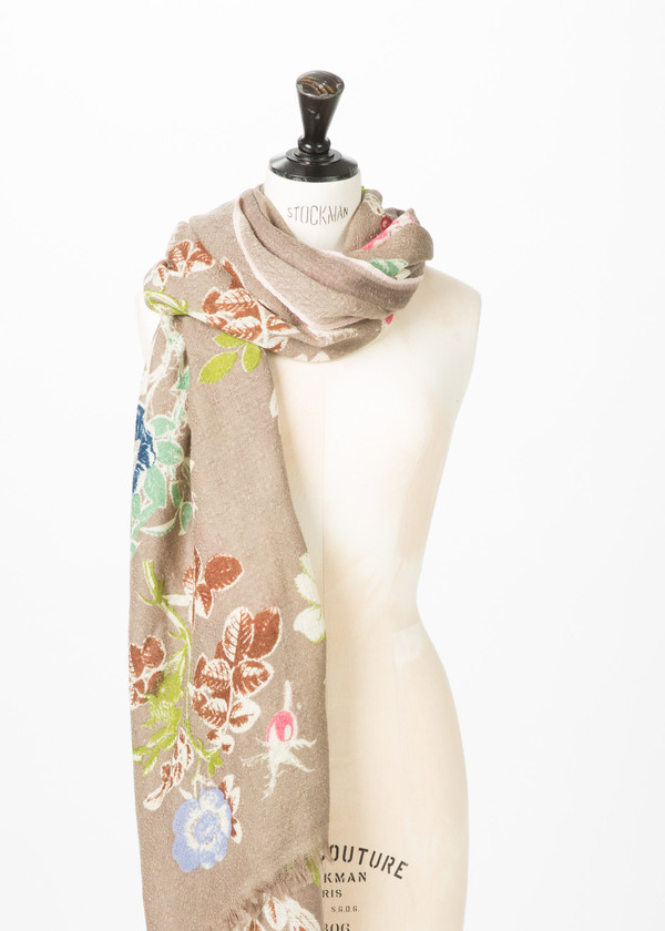 Epice Wool Floral Print Shawl Epice Wool Floral Print Shawl