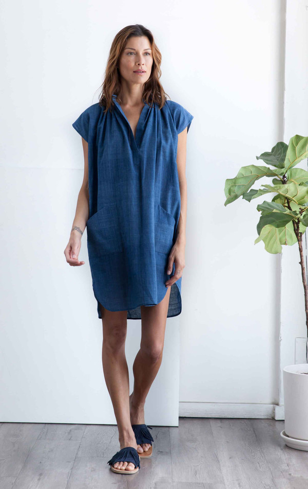 Two New York Indigo Pocket Tunic Two New York Indigo Pocket Tunic