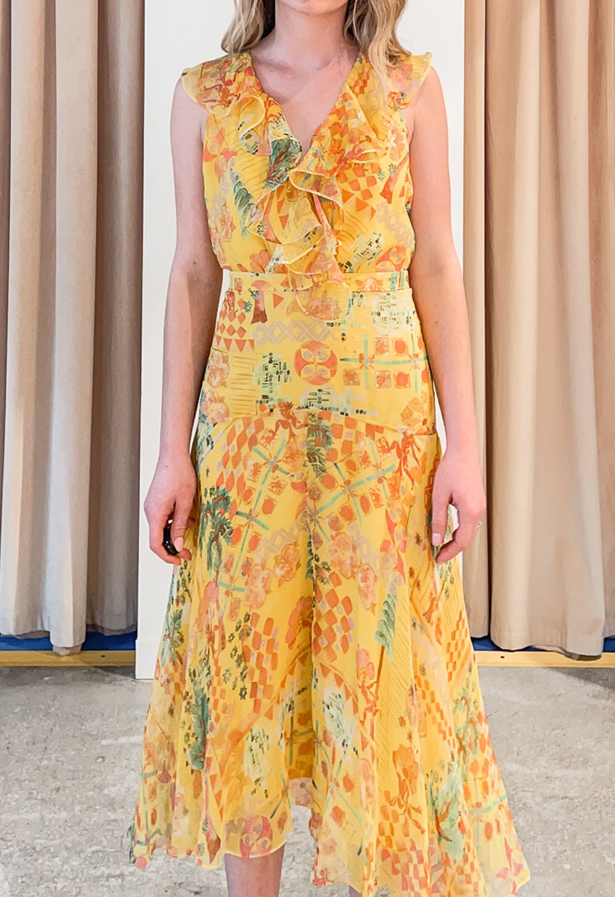 Saloni Rita Short Dress - Marigold 