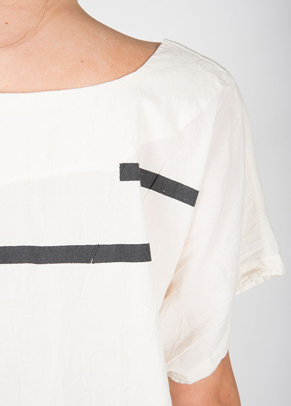 Uzi - Kimono Top in Broken Stripe Uzi - Kimono Top in Broken Stripe