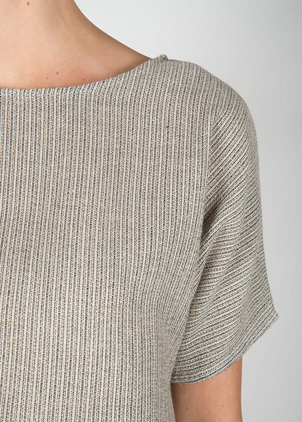 Me & Arrow - Sleeve Box Tee in Black Stripe Me & Arrow - Sleeve Box Tee in Black Stripe
