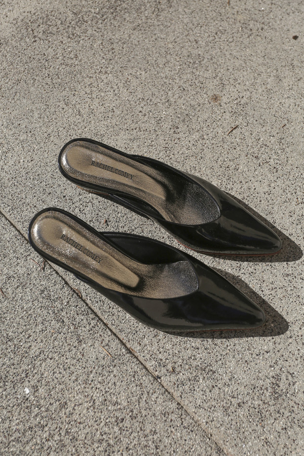 Rachel Comey Simone Slide in Black Patent Rachel Comey Simone Slide in Black Patent