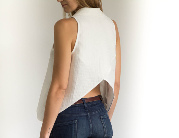 Devlyn van Loon Lilac Patterned Cross Back Tank Devlyn van Loon Lilac Patterned Cross Back Tank