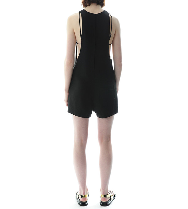 T By Alexander Wang - Poly Crepe Bra Strap Back Camisole Romper T By Alexander Wang - Poly Crepe Bra Strap Back Camisole Romper