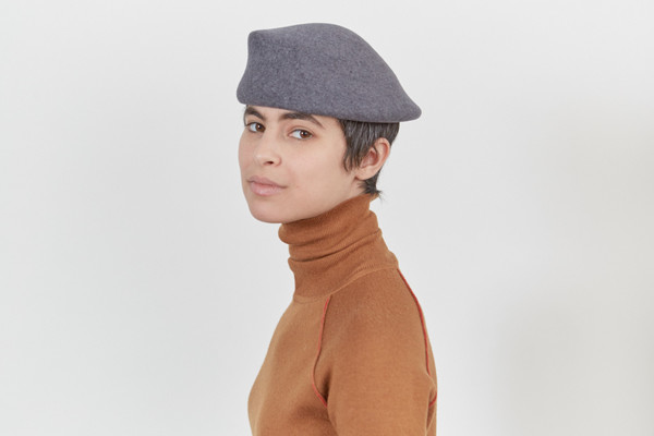 Clyde Sazy Hat in Charcoal Gray Wool Clyde Sazy Hat in Charcoal Gray Wool