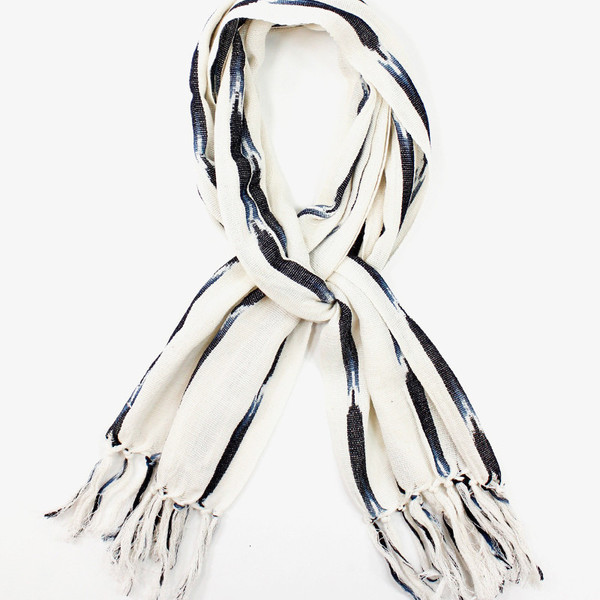 Kiriko Karu-Ori White & Black Scarf Kiriko Karu-Ori White & Black Scarf