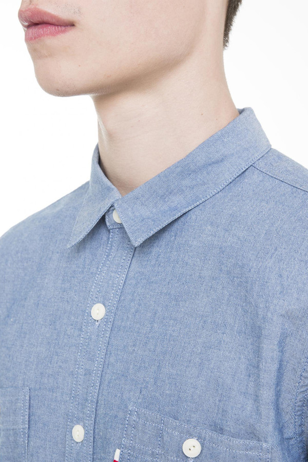 Men's Kitsune Indigo Worker Shirt Men's Kitsune Indigo Worker Shirt