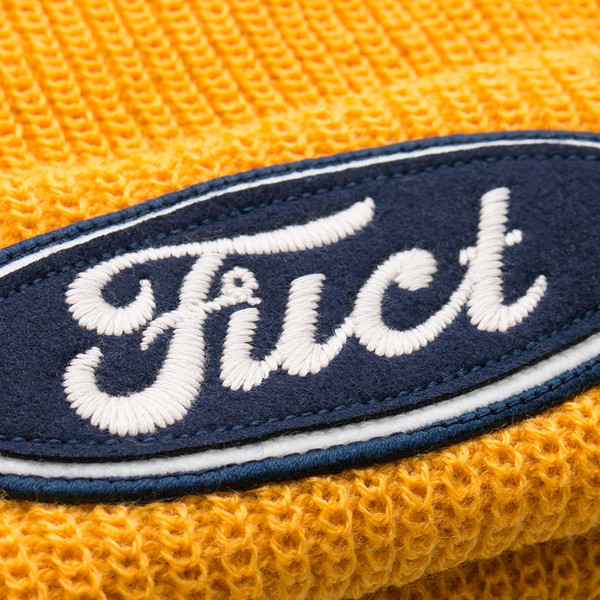 FUCT SSDD F LOGO BEANIE / MUSTARD FUCT SSDD F LOGO BEANIE / MUSTARD