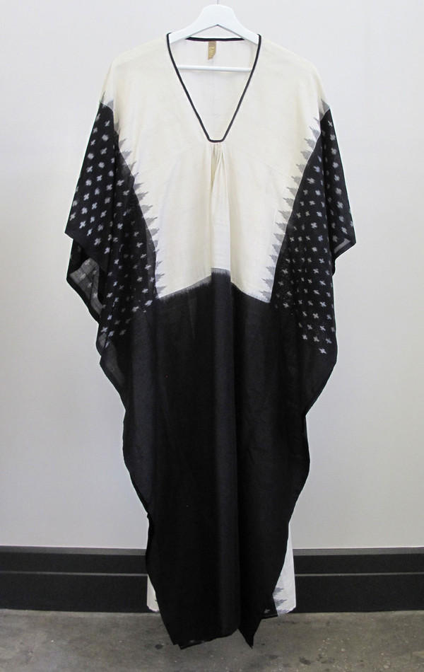 Two New York Ikat caftan with black front Two New York Ikat caftan with black front
