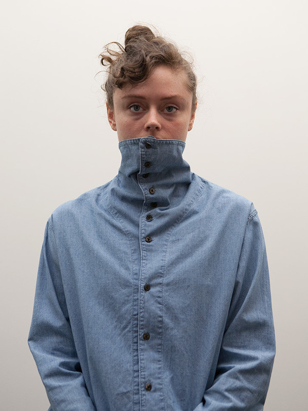 Kapital Chambray High Neck Shirt Kapital Chambray High Neck Shirt