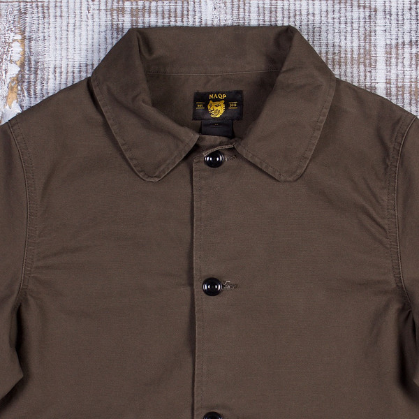 NAQP Longhorn Chore Coat - 9oz Sanded Canvas - Dark Olive NAQP Longhorn Chore Coat - 9oz Sanded Canvas - Dark Olive