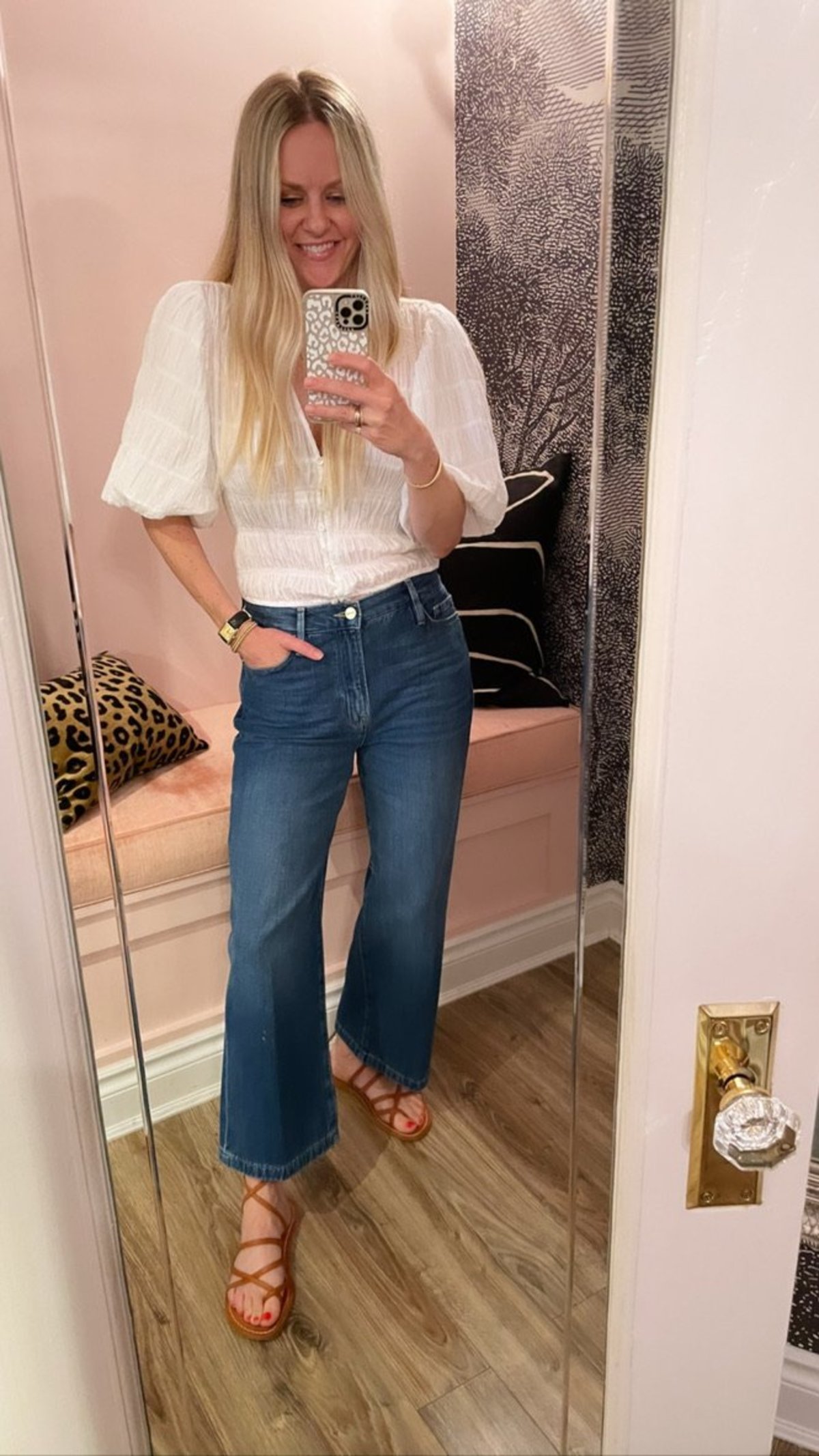 FRAME Denim Ali Wide Crop Jeans 