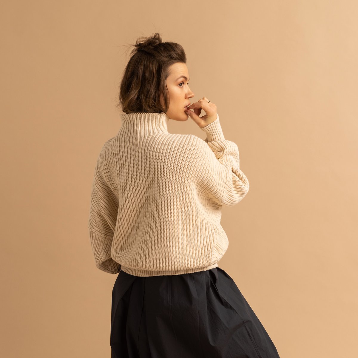 Jorn Fisherman Knit Jumper - Ecru 