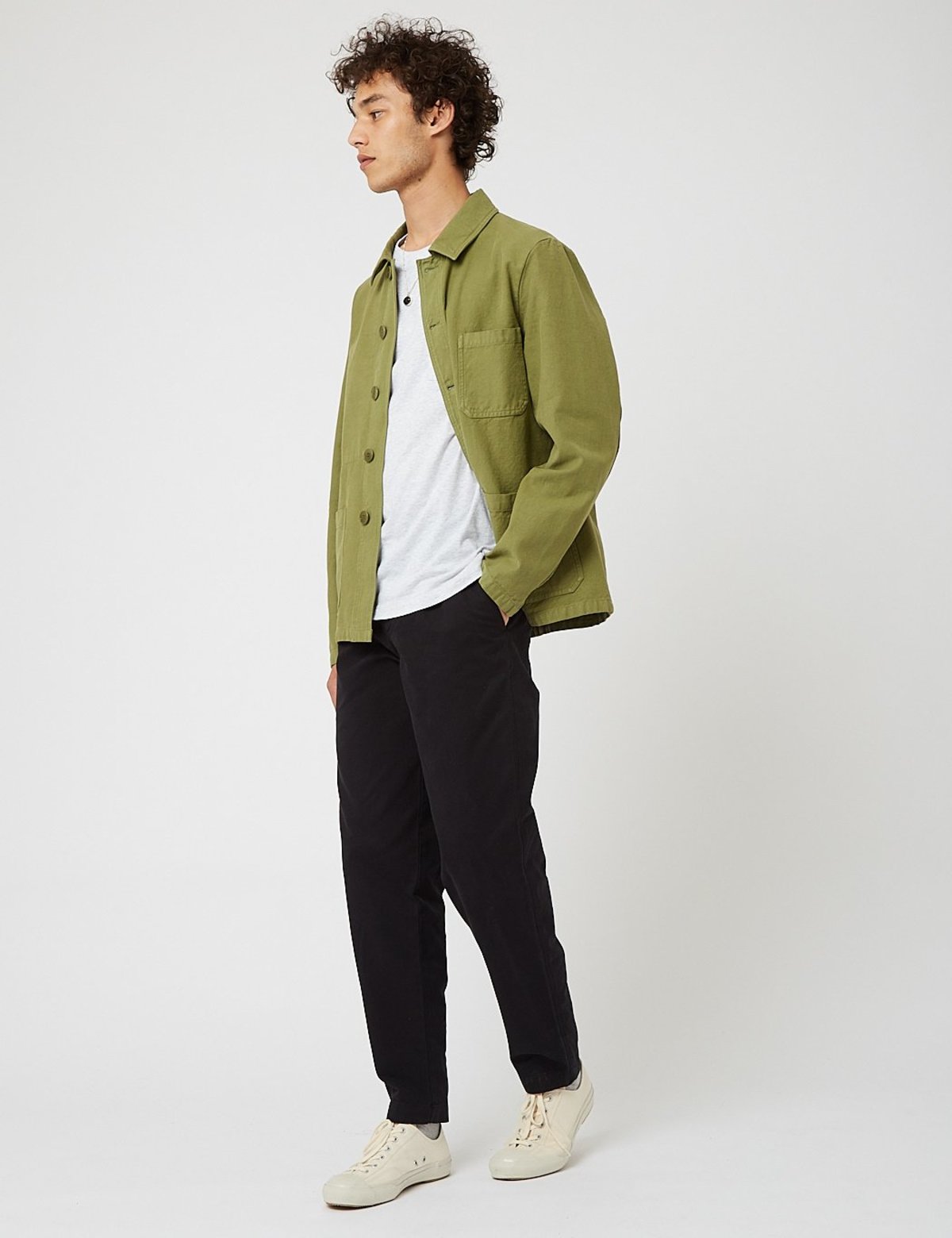 green chore jacket