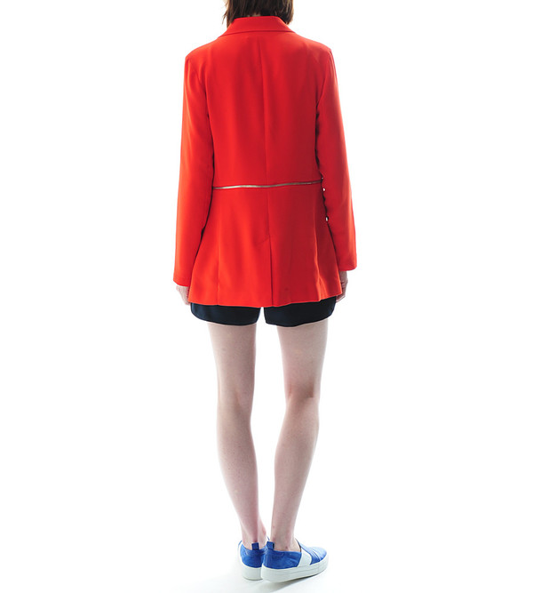 T By Alexander Wang - Poly Drape Suiting Zip Waist Blazer T By Alexander Wang - Poly Drape Suiting Zip Waist Blazer