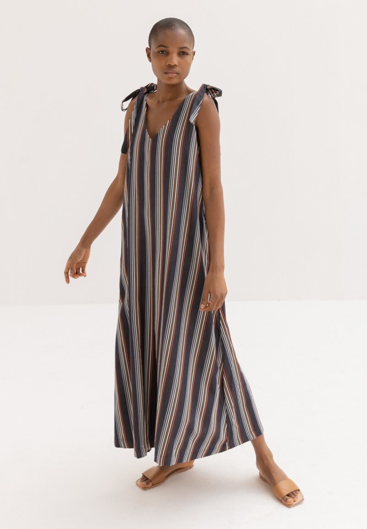 KNOTTED TIE DRESS - STRIPE | Garmentory