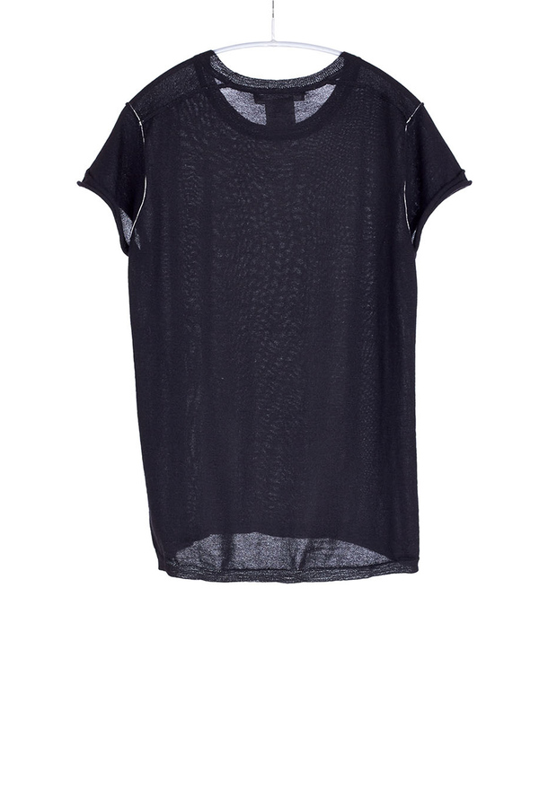 Paychi Guh Cashmere Baby Tee Black Paychi Guh Cashmere Baby Tee Black