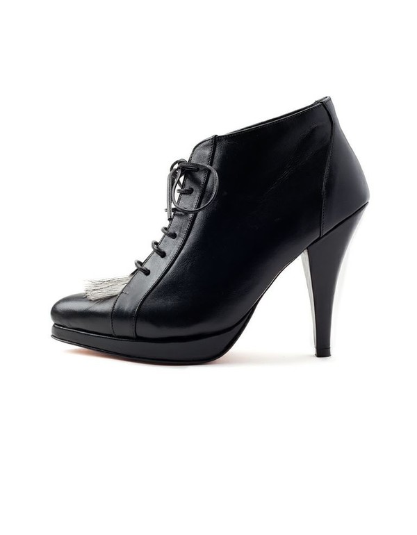 BARBARA BRIONES BLACK HORSEHAIR BOOTIES BARBARA BRIONES BLACK HORSEHAIR BOOTIES