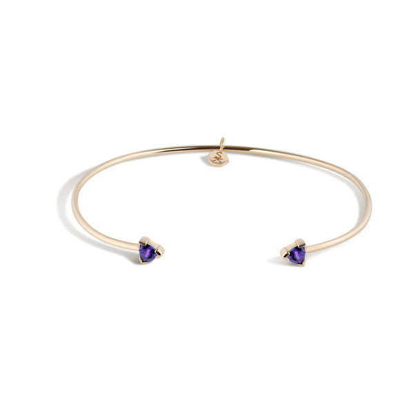 Shahla Karimi 14K Gold Birthstone Cuff No. 1 Shahla Karimi 14K Gold Birthstone Cuff No. 1