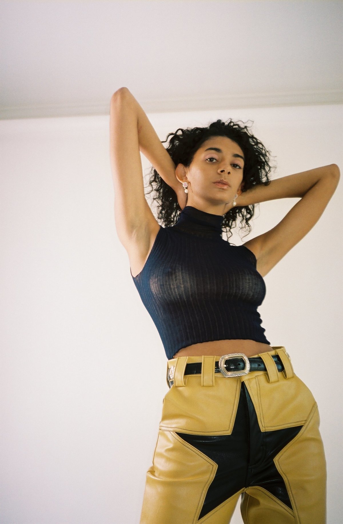 Barragán Lil Star Faux Leather Pants 