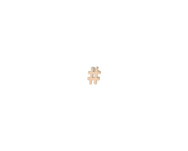 Winden Hashtag Stud Earring RG Winden Hashtag Stud Earring RG